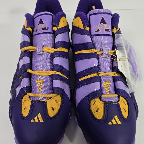 Adidas Crazy 8 Low HBCU Alcorn State Mens 12 Purple/Yellow IH5120 - Picture 5 of 9